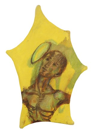 Bruno Ceccobelli, Appreso, tecnica mista su feltro montato su struttura di...