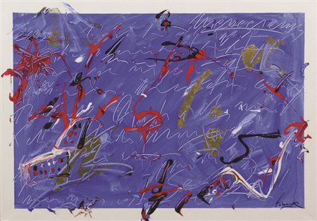 Daniele Falanga, Ciclo Sismico, 2015, tecnica mista su tela, cm. 50x70,...