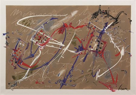 Daniele Falanga, Ciclo Sismico, 2015, tecnica mista su tela, cm. 50x70,...