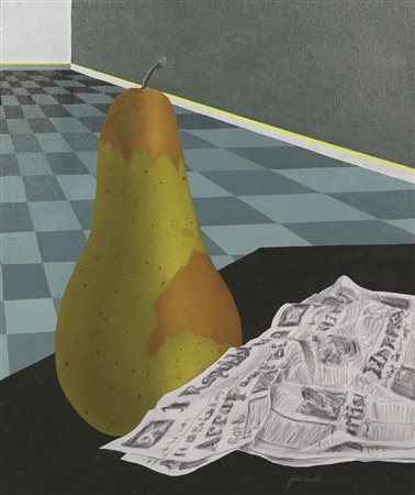 Carlo A. Galimberti, Pera, olio su tela, cm. 60x50, firmato in basso a destra