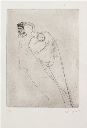 Trento Longaretti, Senza titolo, incisione su carta, cm. 40x30 (lastra cm....