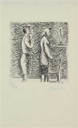 Orfeo Tamburi, Senza titolo, incisione su carta, cm. 25x16 (lastra cm....