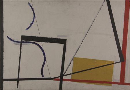 Gianfranco Pardi, Senza titolo, 1976, olio su cartone applicato su tavola,...