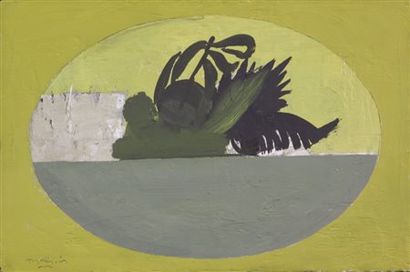 Carlo Mattioli, Senza titolo, 1968, olio su base materica applicata su tela,...