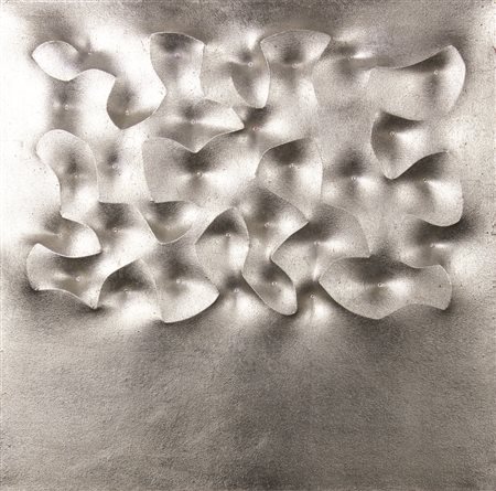 Giuseppe Amadio, CRELO, tela estroflessa, cm. 60x60, firmata e intitolata al...