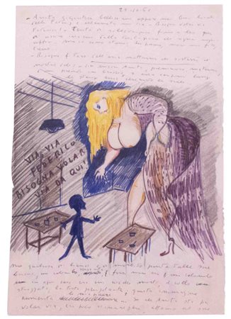 Federico Fellini (Rimini 1920 - Roma 1993), Libro dei sogni. Anita/Riccardo,...