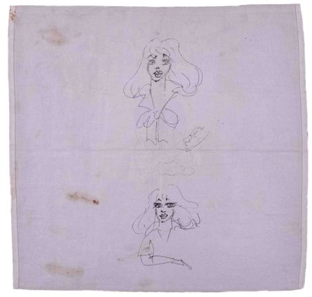 Federico Fellini (Rimini 1920 - Roma 1993), Caricatura di Rita Halley, 1992...