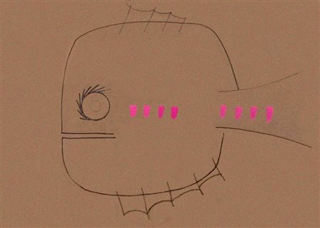 Roberto Crippa (Monza 1921 - Bresso 1972), Pesce, anni '70 Tecnica mista su...