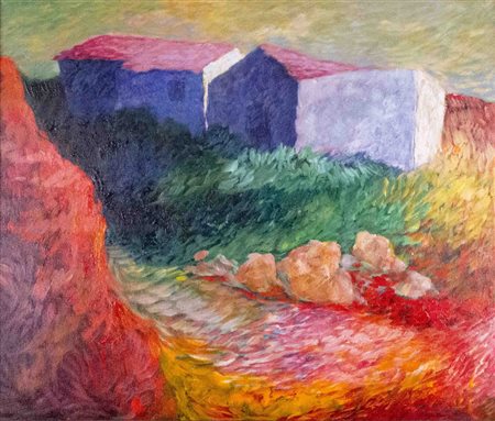 Luigi spanò (Santa Severina 1950), Paesaggio, 1972 Olio su tela, 50 x 70 cm....