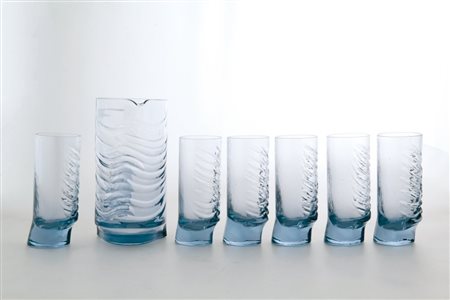 ARNOLFO DI CAMBIO (Editore)Un servizio di bicchieri e caraffa, anni '60....