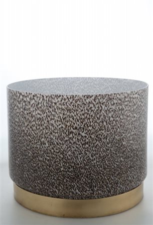 TOMMASO BARBI Una lampada da tavolo e una fioriera, anni '80. Ottone, vetro...