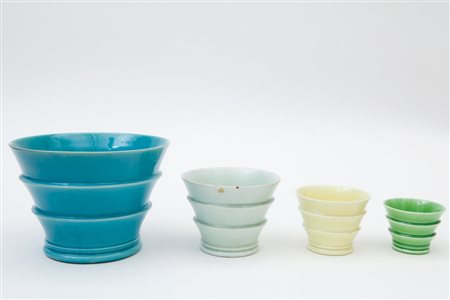 GUIDO ANDLOVIZ Quattro portavasi modello "Caprera" per S.C.I. (Società...