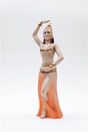 GIOVANNI RONZAN Una statuina in ceramica, anni '40. Marcata "Originale Ronzan...