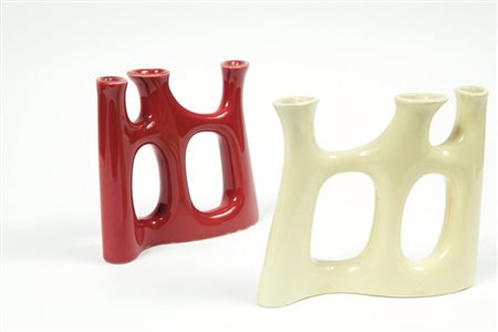 RICHARD-GINORI SAN CRISTOFORO, Milano. Due vasi in ceramica, anni '50....