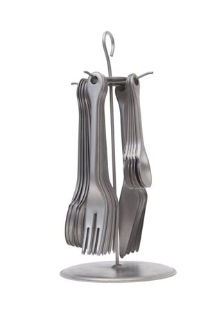 ENZO MARI Un set di posate "Piuma" per ZANI & ZANI, 1996. Acciaio...
