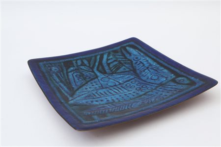 DEL CAMPOUn centro da tavola, anni '60. Corpo in rame con stesura dello...