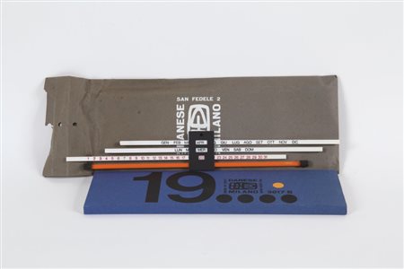 ENZO MARI Un calendario "Bilancere" per DANESE, Milano, 1959. Plastica....