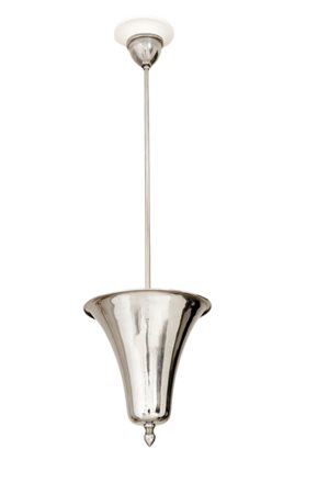 LUMINATOR Una lampada a sospensione a luce indiretta, anni '30. Ottone...