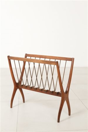 PIETRO MAFFEIS, Cantù Un portariviste, circa 1950. Legno di ciliegio, ottone....