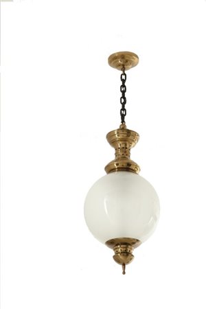 LUIGI CACCIA DOMINIONI Due lampioni per AZUCENA, circa 1954. Ottone brunito,...