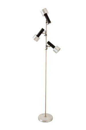 STILUX (Editore)Una lampada da terra, anni '60. Alluminio spazzolato, ottone...