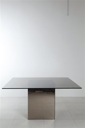 NANDA VIGO Un tavolo "Blok" per ACERBIS INTERNATIONAL, 1971. Cristallo...