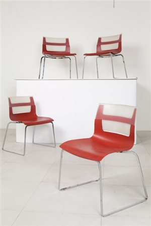 ANTONIO CITTERIO, TOAN NGUYENQuattro sedie "Otto" per B&B ITALIA, anni '80....