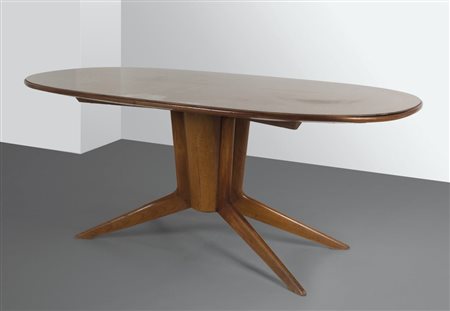 ICO e LUISA PARISI Un tavolo da pranzo, fine anno '40.Legno di mogano, vetro...