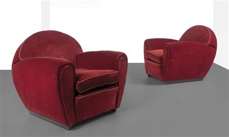 POLTRONA FRAU (Editore)Una coppia di poltrone modello "904", anni "30....