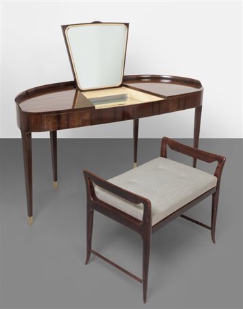 PAOLO BUFFA Una toilette e uno sgabello, esecuzione LIETTI, Cantù anni '50....