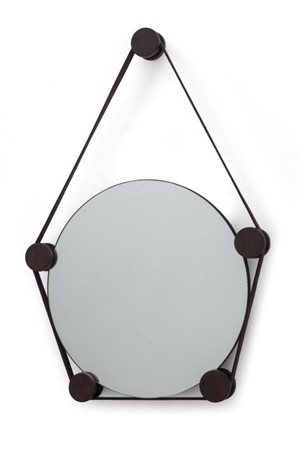 EDOARDO PAOLI Uno specchio da parete per ARFORM, 1959. Legno di teak tinto...