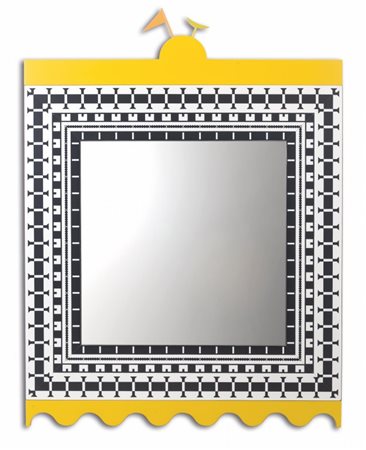 ALESSANDRO MENDINI Una specchiera "Ollo" per MUSEO ALCHIMIA, 1988. Legno...