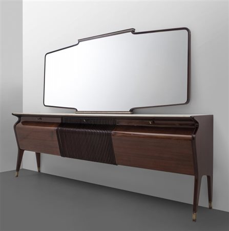 OSVALDO BORSANI Una credenza con specchiera per ARREDAMENTI BORSANI, anni...