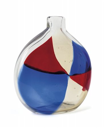 FULVIO BIANCONI Un vaso "a spicchi" per VENINI, circa 1950, corrispondente al...