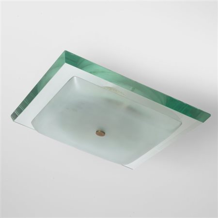 FONTANA ARTEUna lampada a plafone "1990", circa 1961. Cristallo satinato,...