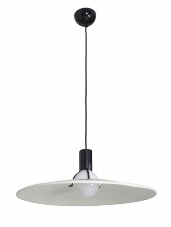 GINO SARFATTI Una lampada a sospensione "2133" per ARTELUCE, 1972. Acciaio...