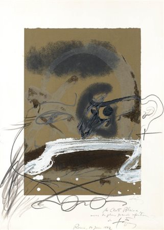 Antoni Tàpies Barcellona 1923 - 2012 Senza titolo, 1982 Acquaforte ritoccata...