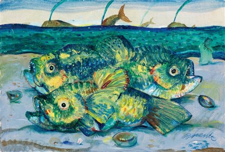 Antonio Possenti Lucca 1933 Senza titolo, 1975 Olio su tavola, cm. 20x30...