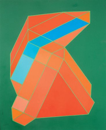 Achille Perilli Roma 1927 La striscia azzurra, 2006 Tecnica mista su tela,...