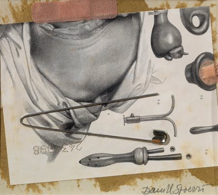 Daniel Spoerri Galati 1930 Spingole francesi, 1993 Collage su carta, cm....