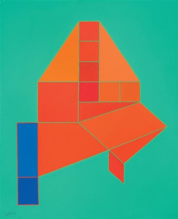 Achille Perilli Roma 1927 Ci siamo, 2004 Tecnica mista su tela, cm. 81x65...