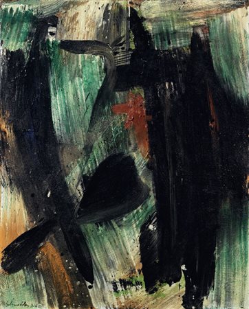 Gérard Schneider Saint-Croix 1896 - 1986 Composizione, 1960 Olio su tela, cm....