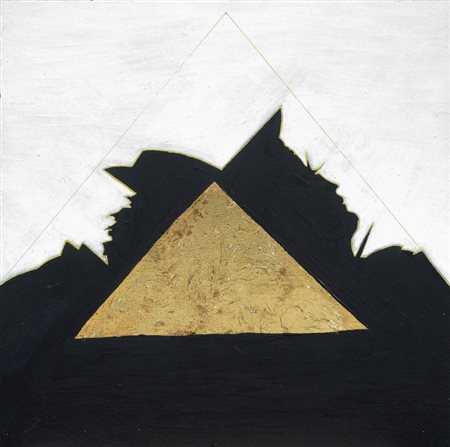 Gino De Dominicis Ancona 1947 - Roma 1998 Senza titolo Acrilico e foglia oro...