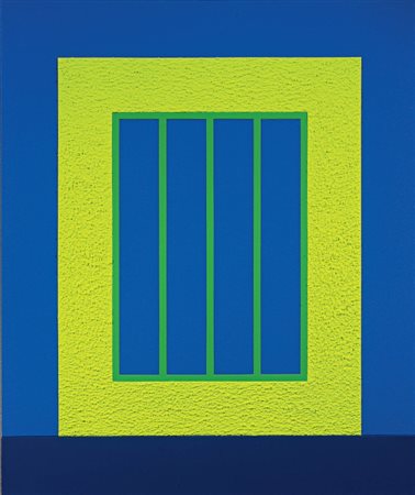 Peter Halley New York 1953 Yellow prison, 2009 Acrilico su tela, cm. 122x102...