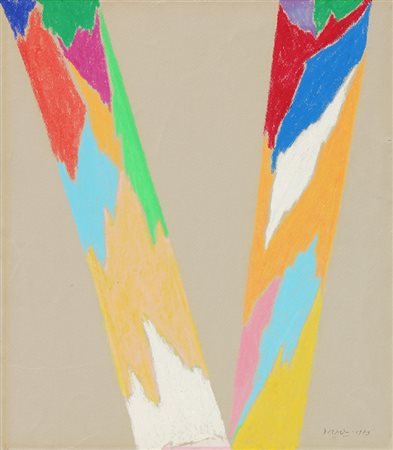 Piero DORAZIO Roma 1927 Todi 2005 Senza titolo, 1973, pastelli su cartoncino,...