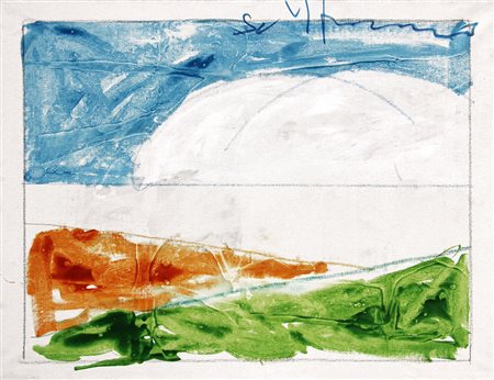 Mario SCHIFANO Homs 1934 Roma 1998 Paesaggio anemico, 1973, olio e smalti su...