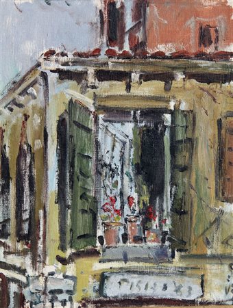 Filippo DE PISIS Ferrara 1896 Milano 1956 Finestra veneziana, 1943, olio su...