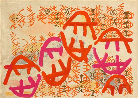 Giuseppe CAPOGROSSI Roma 1900 Roma 1972 Superficie CP/202, 1954, tempera su...