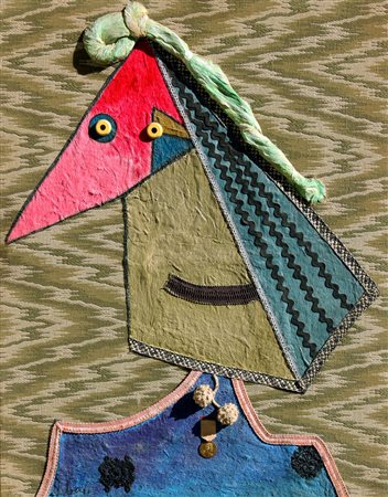 Enrico BAJ Milano 1924 Vergiate 2003 La tete de l'Aube, 1969, collage e...