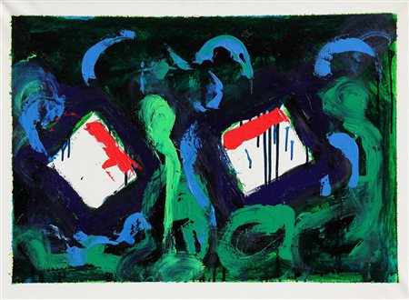 Mario SCHIFANO Homs 1934 Roma 1998 Senza titolo, 1990, smalto e acrilico su...